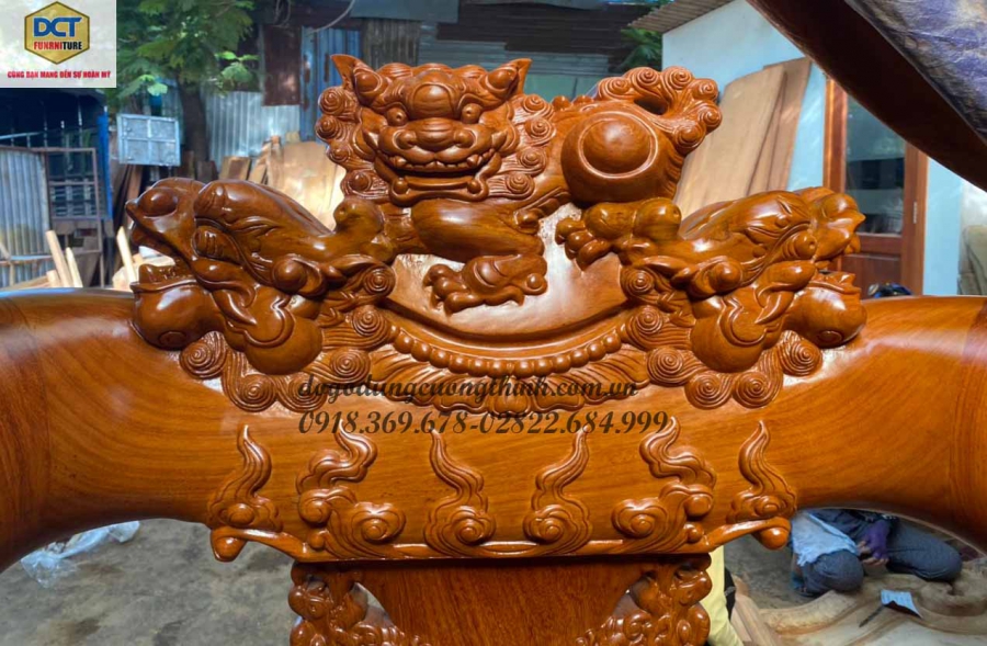 salon phòng khách gỗ gõ đỏ